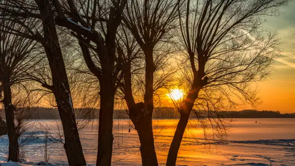 Zachód słońca nad jeziorem Śniardwy, styczeń 2026 r. - zdjęcie 7