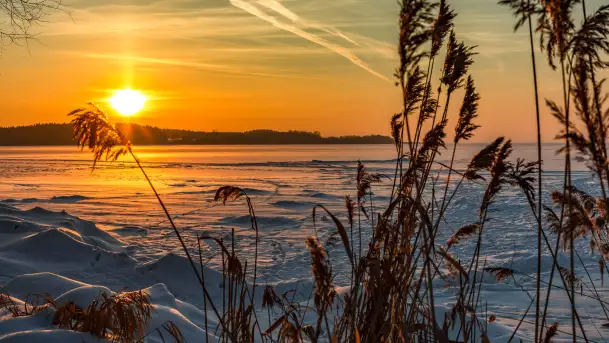 Zachód słońca nad jeziorem Śniardwy, styczeń 2026 r. - zdjęcie 5