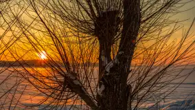 Zachód słońca nad jeziorem Śniardwy, styczeń 2026 r. - zdjęcie 11