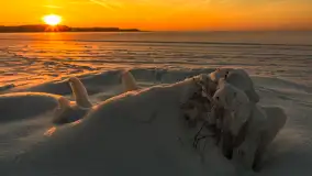 Zachód słońca nad jeziorem Śniardwy, styczeń 2026 r. - zdjęcie 15