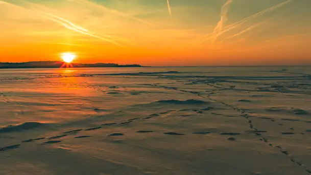 Zachód słońca nad jeziorem Śniardwy, styczeń 2026 r. - zdjęcie 4