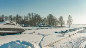 Jezioro Święcajty i przystań Nautica w Kolonii Rybackiej, wersja zimowa, styczeń 2026 .r - zdjęcie 19