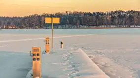 Zachód słońca nad jeziorem Nidzki, Pod Dębem, styczeń 2026 r. - zdjęcie 11