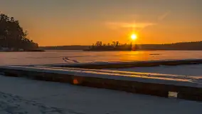Zachód słońca nad jeziorem Nidzki, Pod Dębem, styczeń 2026 r. - zdjęcie 17