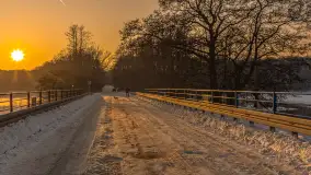 Biała i zimowa wersja mostu Sztynorckiego, styczeń 2026 r. - zdjęcie 1