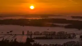 Zachód słońca nad jeziorem Śniardwy z drona, styczeń 2026 r. - zdjęcie 31