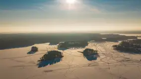 Ruciane-Nida, jezioro Nidzkie i OW Wodnik zimą, styczeń 2026 r. - zdjęcie 3