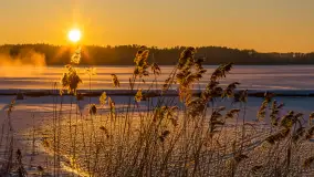 Zachód słońca nad jeziorem Bełdany, luty 2026 r. - zdjęcie 11