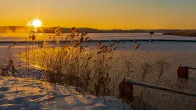 Zachód słońca nad jeziorem Bełdany, luty 2026 r. - zdjęcie 35