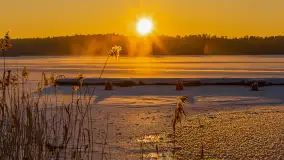 Zachód słońca nad jeziorem Bełdany, luty 2026 r. - zdjęcie 32