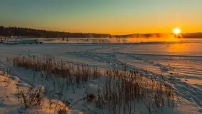 Zachód słońca nad jeziorem Bełdany, luty 2026 r. - zdjęcie 8