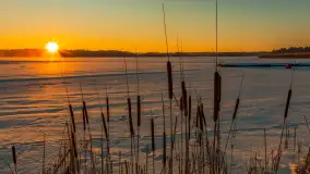 Zachód słońca nad jeziorem Bełdany, luty 2026 r. - zdjęcie 22