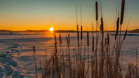 Zachód słońca nad jeziorem Bełdany, luty 2026 r. - zdjęcie 7