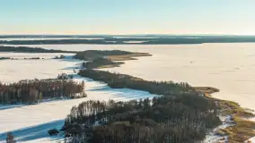 Jezioro Mamry, Węgorzewo i okolice z drona, styczeń 2026 r.