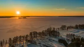 Jezioro Dargin i okolice Nowego Harszu o zachodzie słońca, styczeń 2026 r. - zdjęcie 6