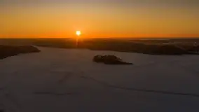 Zachód słońca nad jeziorem Bełdany, luty 2026 r. - zdjęcie 4