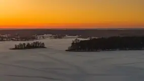 Zachód słońca nad jeziorem Bełdany, luty 2026 r. - zdjęcie 7