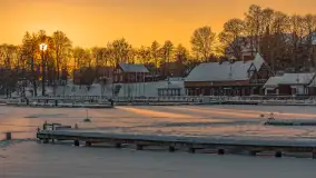 Zachód słońca w Rynie, jezioro Ryńskie, luty 2026 r. - zdjęcie 16
