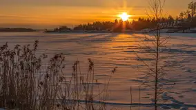 Zachód słońca w Rynie, jezioro Ryńskie, luty 2026 r. - zdjęcie 6