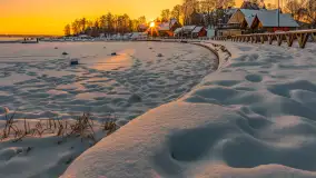 Zachód słońca w Rynie, jezioro Ryńskie, luty 2026 r. - zdjęcie 8