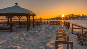 Zachód słońca w Rynie, jezioro Ryńskie, luty 2026 r. - zdjęcie 30