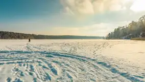 Mazurska zima przy przeprawie promowej, Wierzba, luty 2026 r. - zdjęcie 21