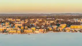 Zachód słońca nad jeziorem Ryńskim z drona, luty 2026 r. - zdjęcie 33