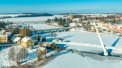 Mikołajki i zima dekady z drona, luty 2026 r.