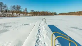 Wydminy i most garbaty w okowach mazurskiej zimy, luty 2026 r. - zdjęcie 12