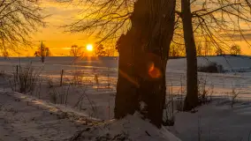 Zachód słońca nad łąkami i polami, okolice Marcinowej Woli - zdjęcie 9