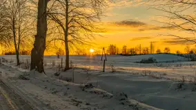 Zachód słońca nad łąkami i polami, okolice Marcinowej Woli - zdjęcie 12