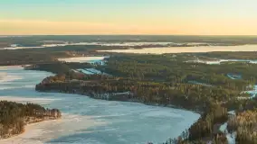 Zimowy wieczór nad jeziorem Tyrkło z drona, luty 2026 r. - zdjęcie 39