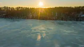 Zimowy wieczór nad jeziorem Tyrkło z drona, luty 2026 r. - zdjęcie 4