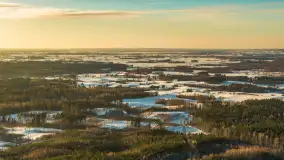 Zimowy wieczór nad jeziorem Tyrkło z drona, luty 2026 r. - zdjęcie 15