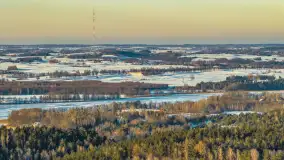 Zimowy wieczór nad jeziorem Tyrkło z drona, luty 2026 r. - zdjęcie 28