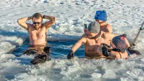 Orzysz i... orzyskie morsy nad jeziorem Orzysz w zimowej scenerii - zdjęcie 23