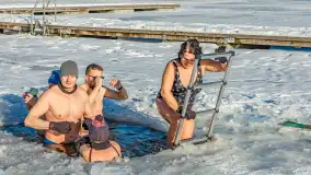 Orzysz i... orzyskie morsy nad jeziorem Orzysz w zimowej scenerii - zdjęcie 29