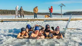 Orzysz i... orzyskie morsy nad jeziorem Orzysz w zimowej scenerii - zdjęcie 17