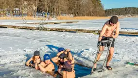 Orzysz i... orzyskie morsy nad jeziorem Orzysz w zimowej scenerii - zdjęcie 16