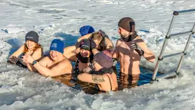 Orzysz i... orzyskie morsy nad jeziorem Orzysz w zimowej scenerii - zdjęcie 11