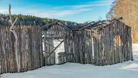 Zimowa wersja plaży w Starych Juchach, jezioro Jędzelewo - zdjęcie 17