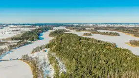 Wydminy i jezioro Wydmińskie z lotu ptaka, luty 2026 r.