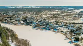 Wydminy i jezioro Wydmińskie z lotu ptaka, luty 2026 r. - zdjęcie 63