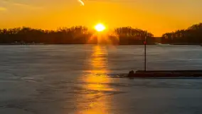 Zachód słońca nad jeziorem Kisajno, marzec 2026 r. - zdjęcie 6