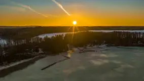 Przedwiośnie z drona, jezioro Kisajno, marzec 2026 r. - zdjęcie 32