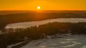 Przedwiośnie z drona, jezioro Kisajno, marzec 2026 r. - zdjęcie 34