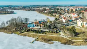 Przedwiośnie w Ełku z drona, okolice ulicy Zamkowej, marzec 2026 r. - zdjęcie 8