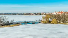 Przedwiośnie w Ełku z drona, okolice ulicy Zamkowej, marzec 2026 r. - zdjęcie 38