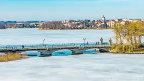 Przedwiośnie w Ełku z drona, okolice ulicy Zamkowej, marzec 2026 r. - zdjęcie 16