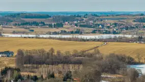 Przedwiośnie w Ełku z drona, okolice ulicy Zamkowej, marzec 2026 r. - zdjęcie 32